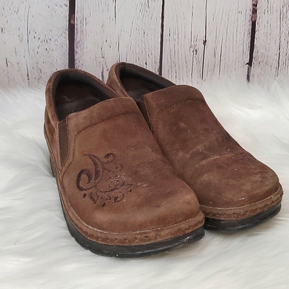 KLOGS MISSION MOCHA MOLE EMBROIDERED LEATHER SUEDE SHOES WOMENS SIZE 7M - Picture 7 of 17